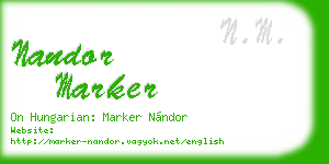 nandor marker business card